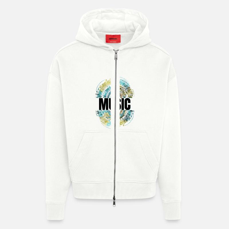 Music - Zip Hoodie - made by SPREAD - OFF WHITE