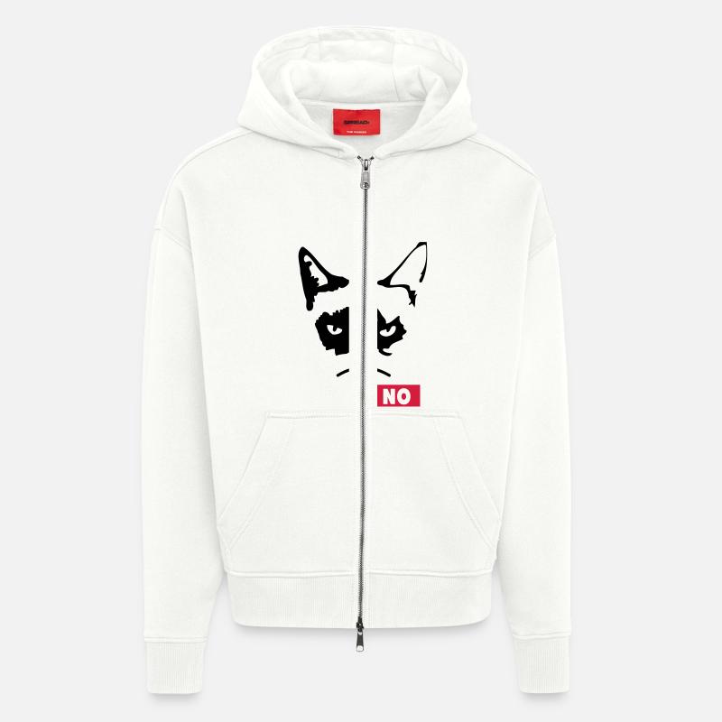 Grumpy Cat - Zip Hoodie - made by SPREAD - OFF WHITE
