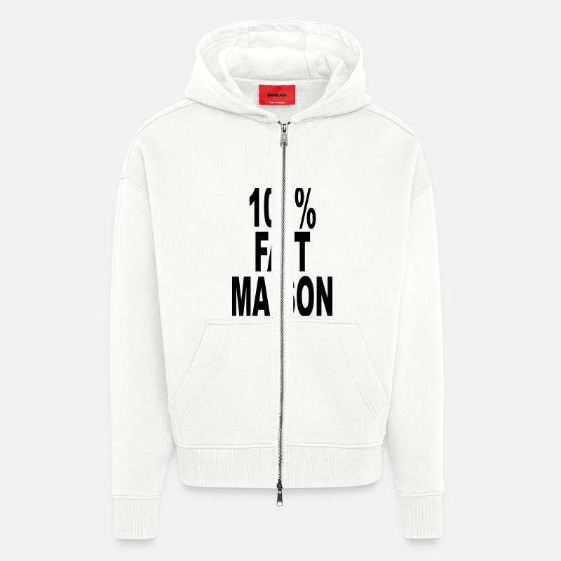 fait maison cent pour cent - Veste à capuche bio épaisse oversize fabriqué en UE - OFF WHITE