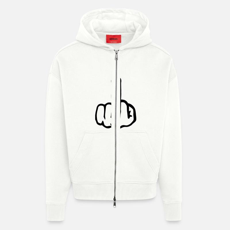 Médius - Veste à capuche bio épaisse oversize fabriqué en UE - OFF WHITE