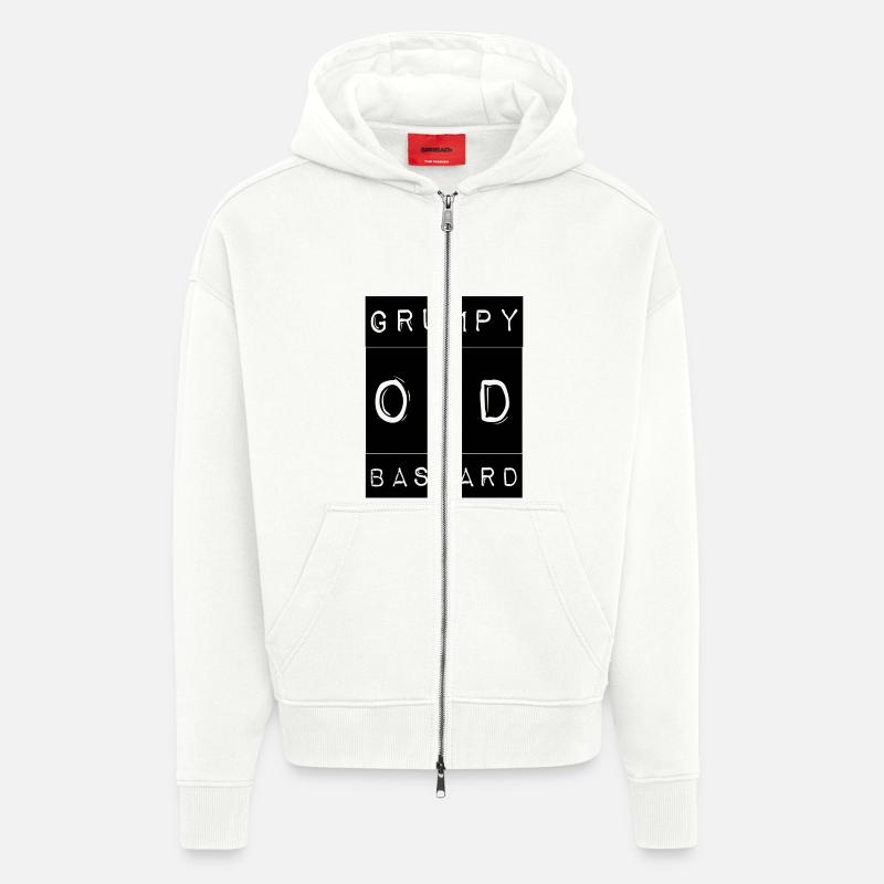 Grumpy - Zip Hoodie - made by SPREAD - OFF WHITE