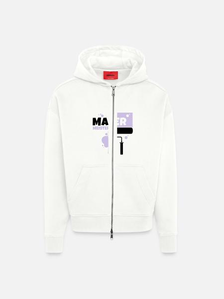 maler beruf malermeister - Zip Hoodie - made by SPREAD - OFF WHITE