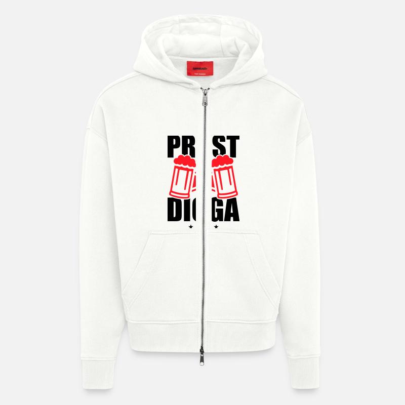 Prost Digga Bier - Zip Hoodie - made by SPREAD - OFF WHITE