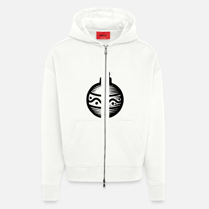Weihnachtskugel - Zip Hoodie - made by SPREAD - OFF WHITE