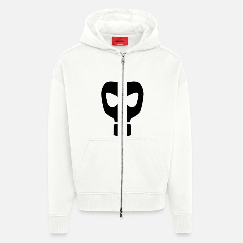 Masque à gaz - Veste à capuche bio épaisse oversize fabriqué en UE - OFF WHITE