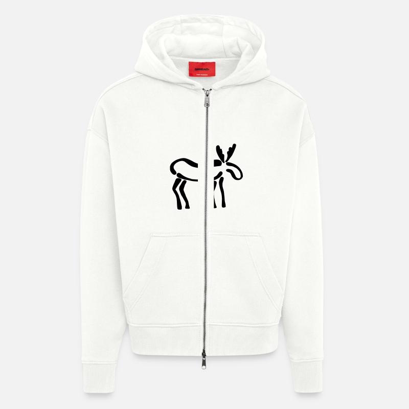 Elch - Zip Hoodie - made by SPREAD - OFF WHITE