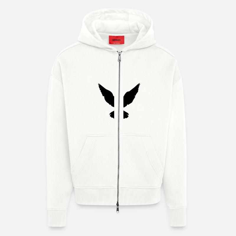 taube - Veste à capuche bio épaisse oversize fabriqué en UE - OFF WHITE