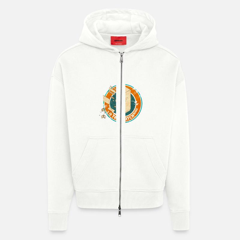 telematch2000 - Veste à capuche bio épaisse oversize fabriqué en UE - OFF WHITE