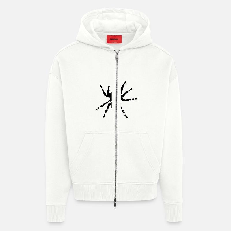 spider_insects_1 - Zip Hoodie - made by SPREAD - OFF WHITE