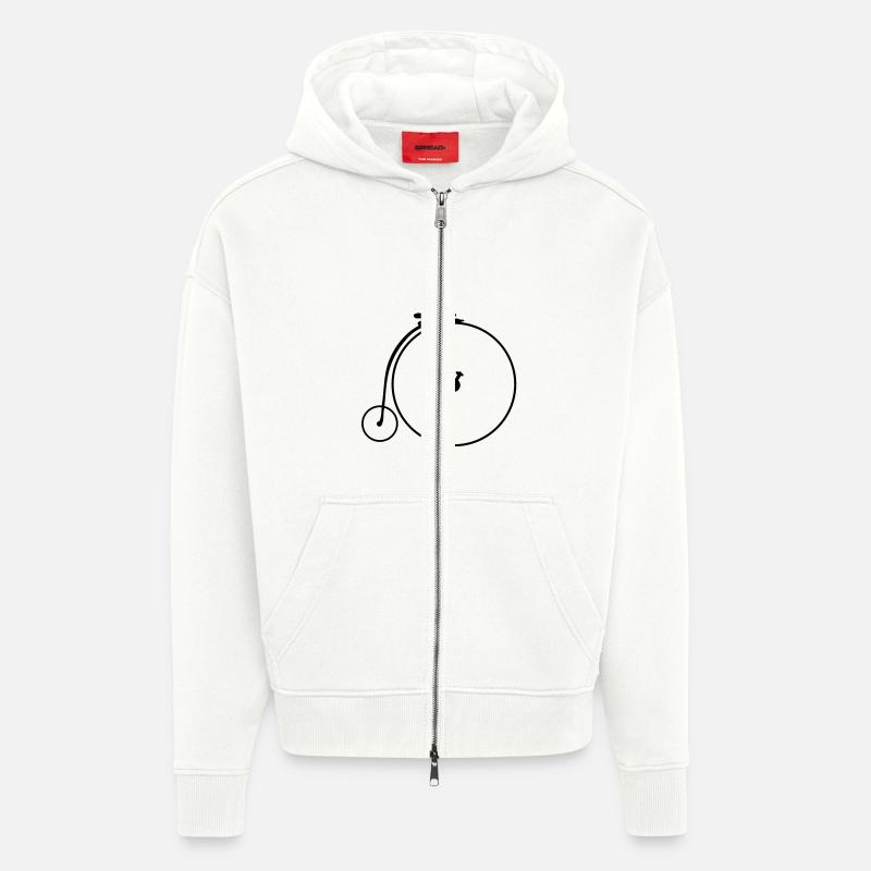 bicycle_1868_g1 - Zip Hoodie - made by SPREAD - OFF WHITE