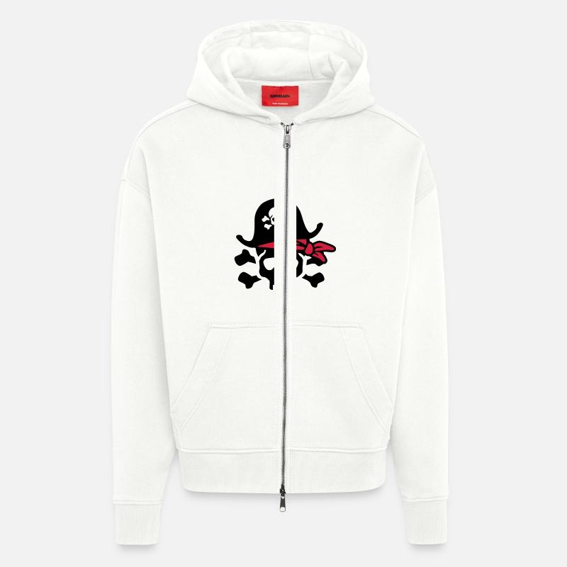 Pirate - Veste à capuche bio épaisse oversize fabriqué en UE - OFF WHITE