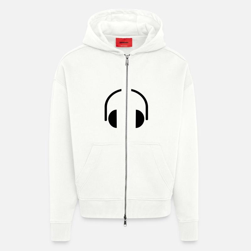 Kopfhörer - Zip Hoodie - made by SPREAD - OFF WHITE