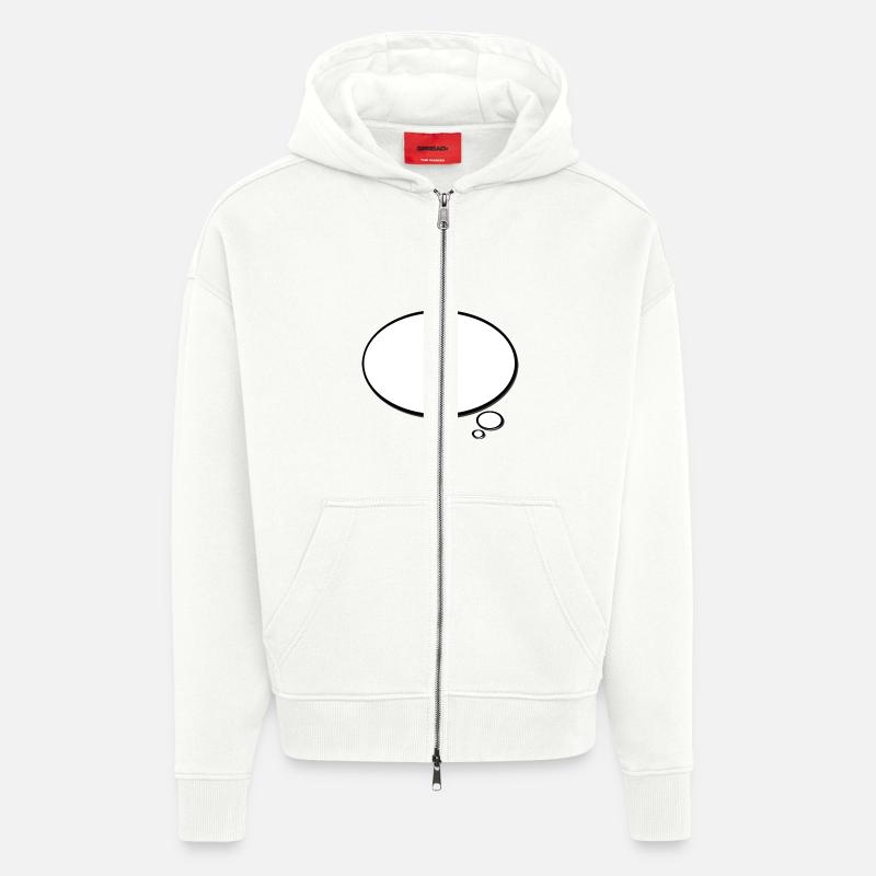 sprechblase - Zip Hoodie - made by SPREAD - OFF WHITE