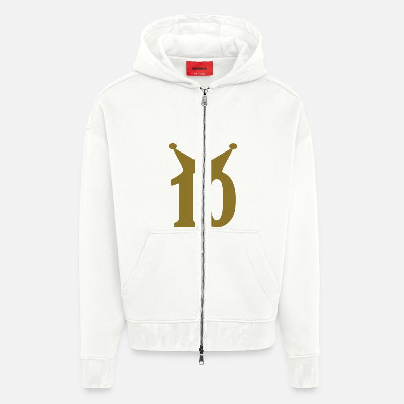 10 couronne c1w7 - Veste à capuche bio épaisse oversize fabriqué en UE - OFF WHITE