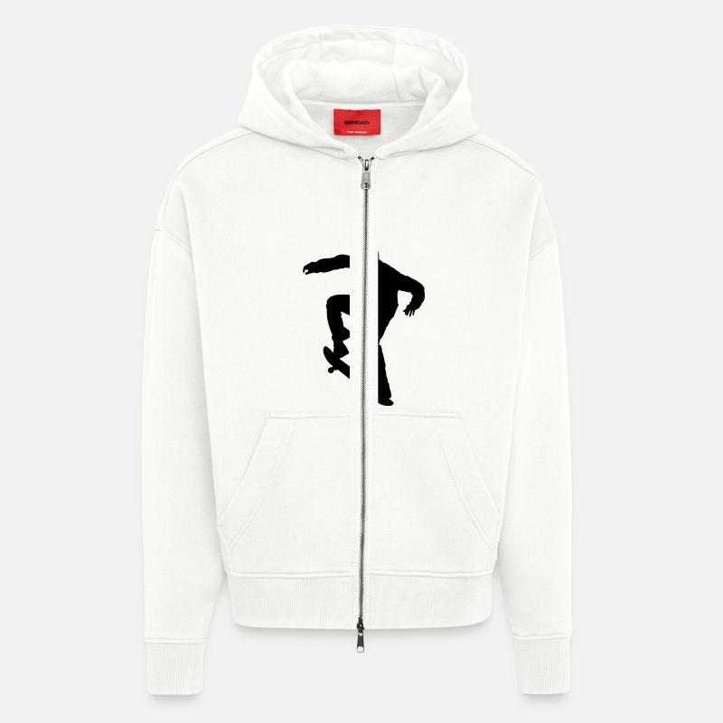 Skater - Skateboard - Skating - Veste à capuche bio épaisse oversize fabriqué en UE - OFF WHITE