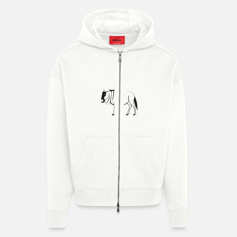 Piktogramm Gnu - Zip Hoodie - made by SPREAD - OFF WHITE