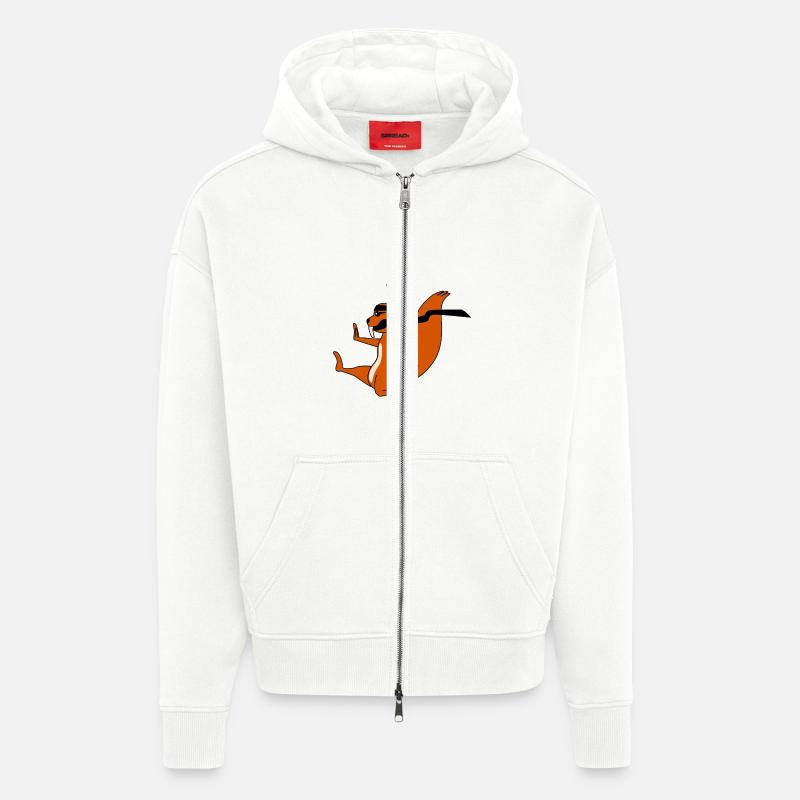 Ninja Eichhörnchen - Zip Hoodie - made by SPREAD - OFF WHITE