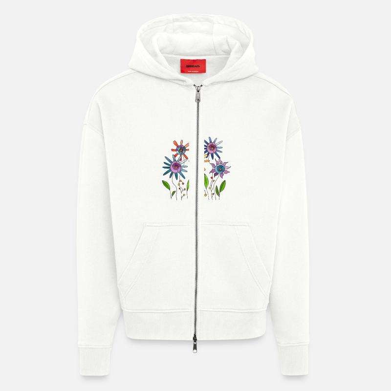 Blumen - Zip Hoodie - made by SPREAD - OFF WHITE