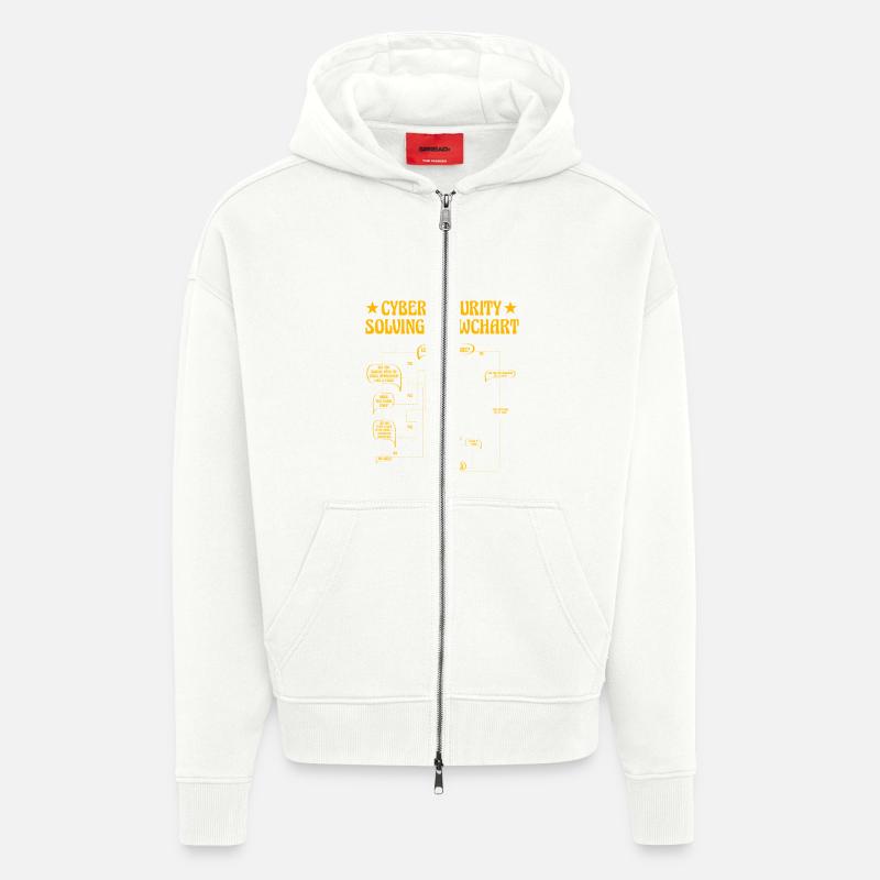 Cyber Security Solving Flowchart - Zip Hoodie - made by SPREAD - OFF WHITE