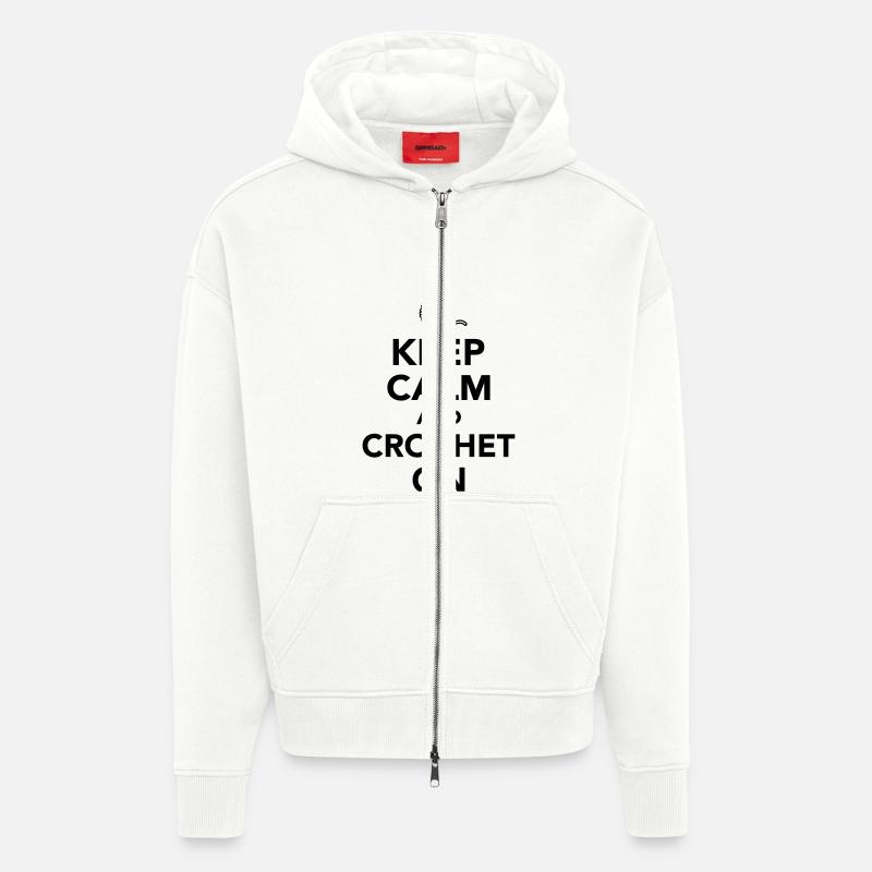 Häkeln - Zip Hoodie - made by SPREAD - OFF WHITE