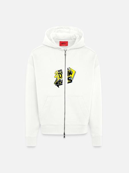 W3L0v3DNBv2(balck) - Zip Hoodie - made by SPREAD - OFF WHITE