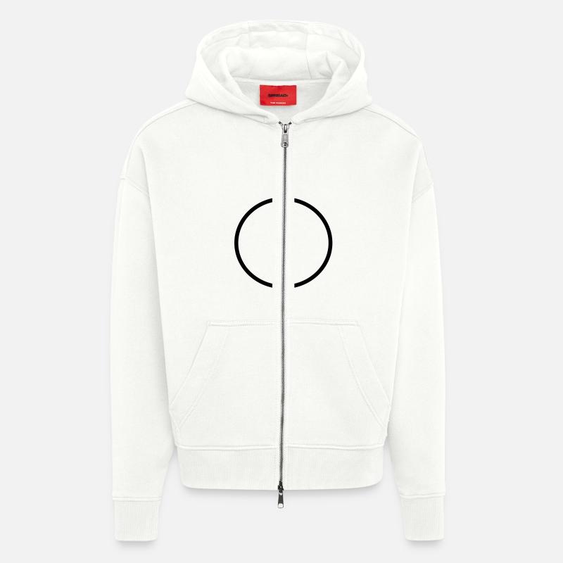 kreis2 - Veste à capuche bio épaisse oversize fabriqué en UE - OFF WHITE