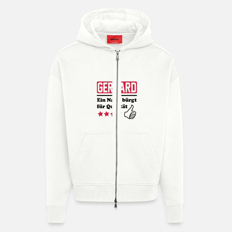 Gerhard - Veste à capuche bio épaisse oversize fabriqué en UE - OFF WHITE