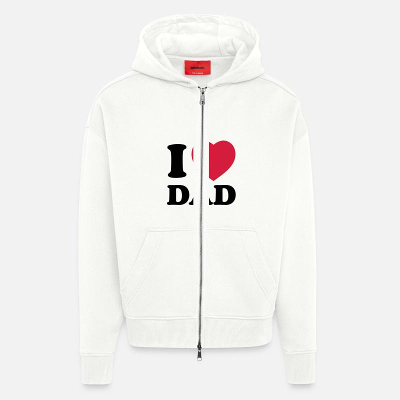 i_love_dad - Heavyweight Oversized Organic hupparitakki Made in EU - OFF WHITE