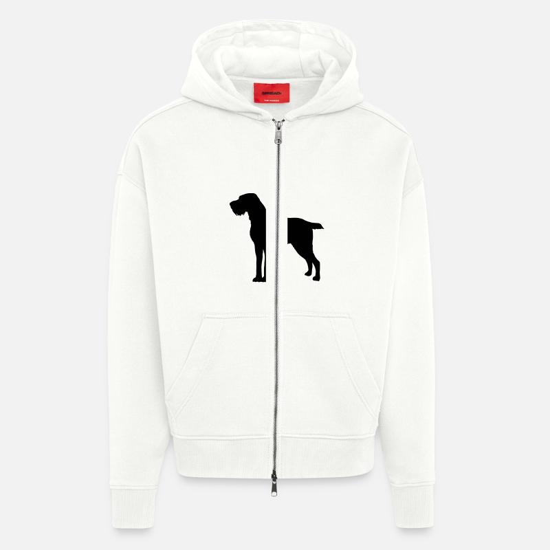 German Wirehaired Pointer - Zip Hoodie - made by SPREAD - OFF WHITE