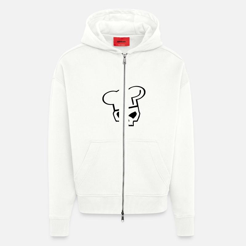 killer chef - Veste à capuche bio épaisse oversize fabriqué en UE - OFF WHITE