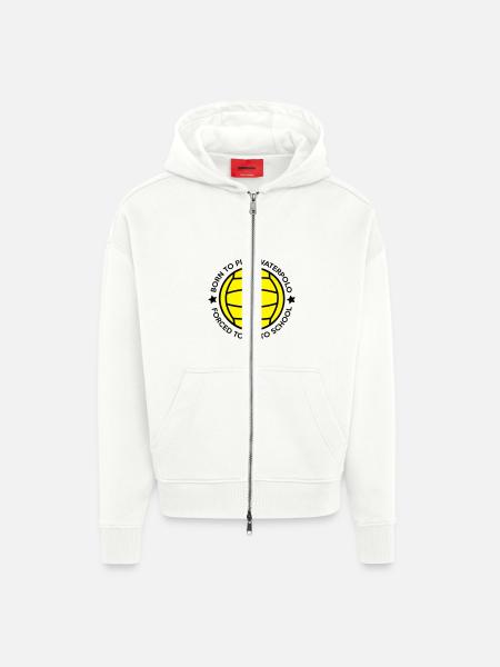 water polo - Zip Hoodie - made by SPREAD - OFF WHITE