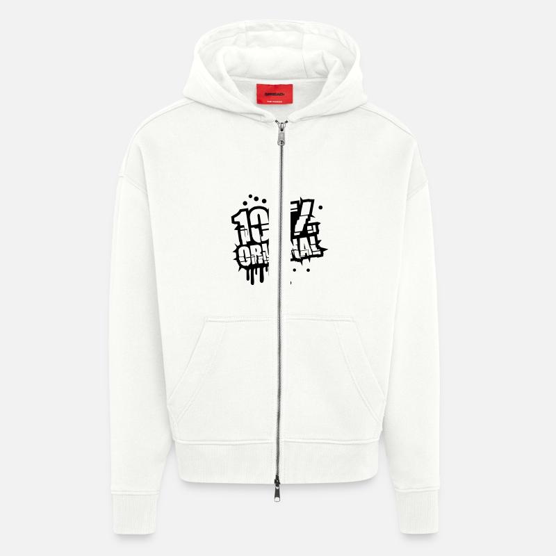 Stempel Graffiti 100 % Original - Zip Hoodie - made by SPREAD - OFF WHITE