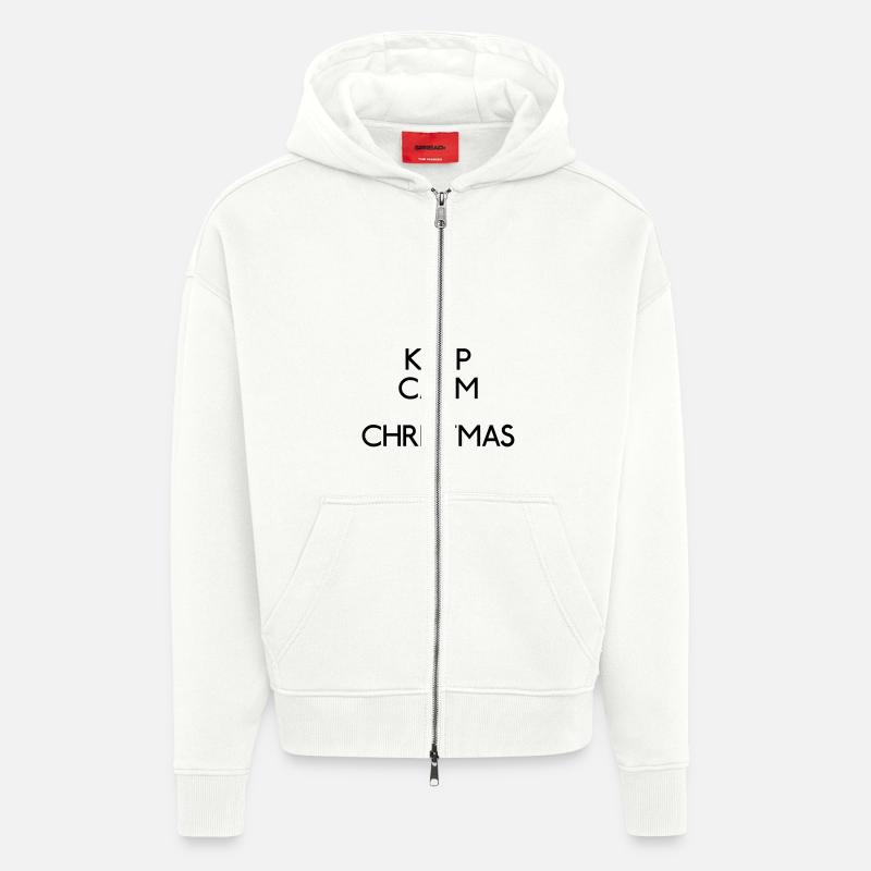 Keep Calm Christmas - Zip Hoodie - made by SPREAD - OFF WHITE
