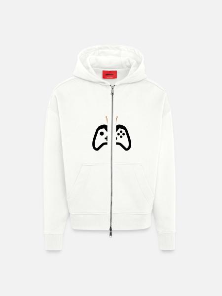 gamer - Zip Hoodie - made by SPREAD - OFF WHITE