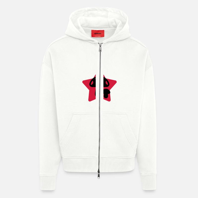 Chasse aux champignons / Champignon / Cueillette - Veste à capuche bio épaisse oversize fabriqué en UE - OFF WHITE