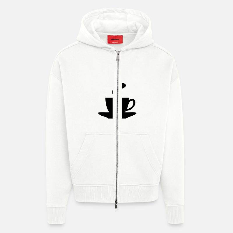 Kaffee - Tee - Zip Hoodie - made by SPREAD - OFF WHITE