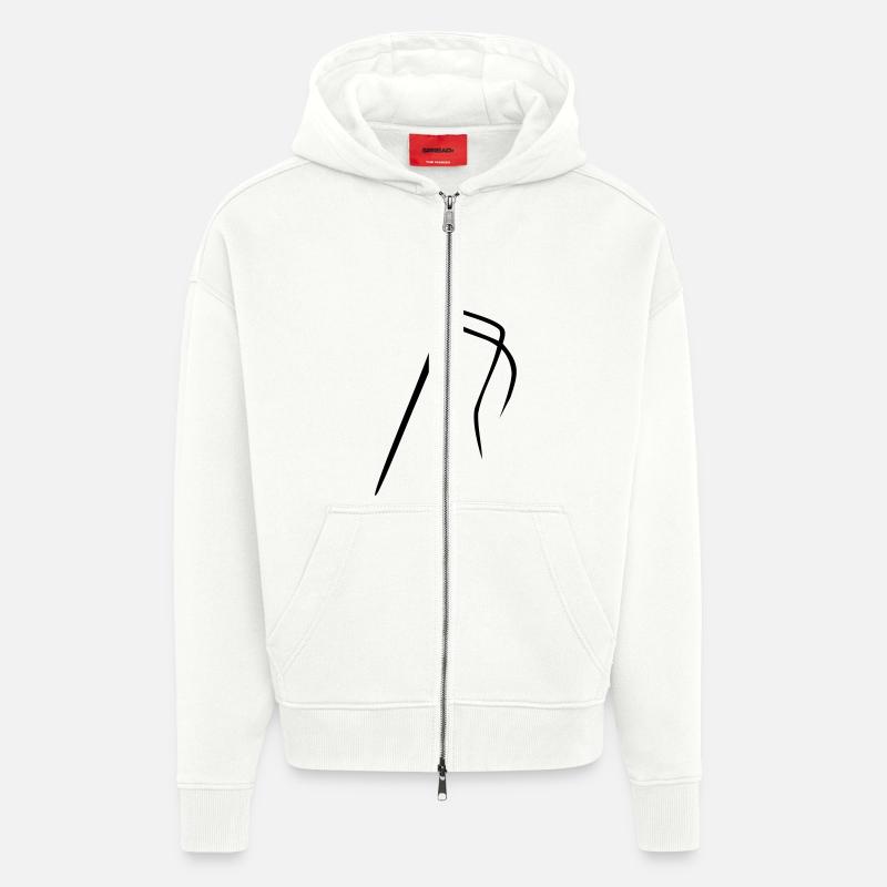 Needle - Thread - Zip Hoodie - made by SPREAD - OFF WHITE