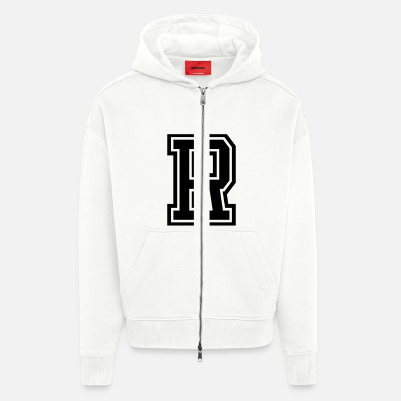 R - Zip Hoodie - made by SPREAD - OFF WHITE