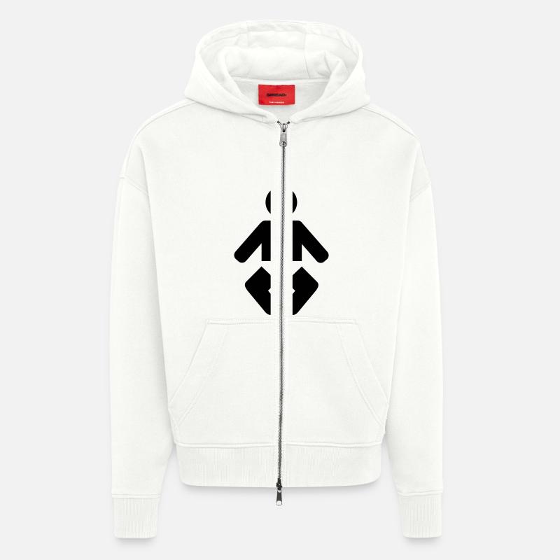 bébé - Veste à capuche bio épaisse oversize fabriqué en UE - OFF WHITE