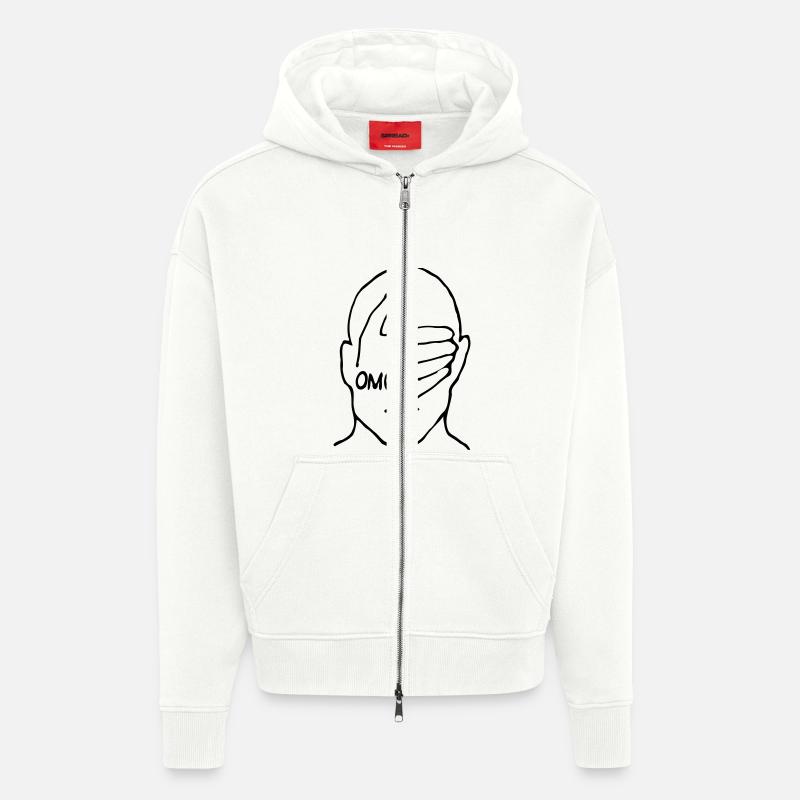 OMG - Zip Hoodie - made by SPREAD - OFF WHITE
