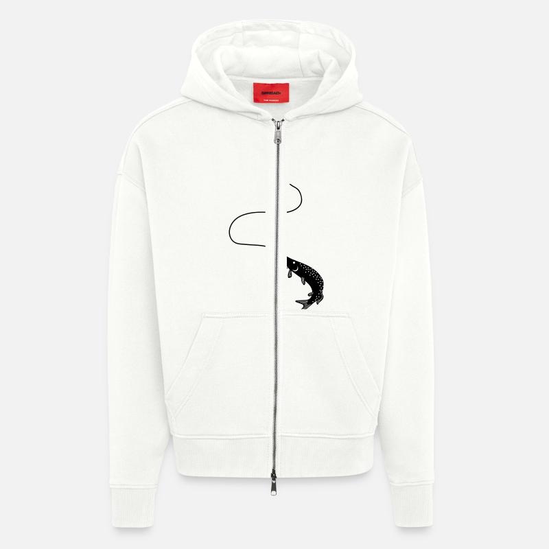 Hechte - Zip Hoodie - made by SPREAD - OFF WHITE