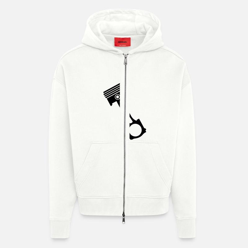Piston - Veste à capuche bio épaisse oversize fabriqué en UE - OFF WHITE