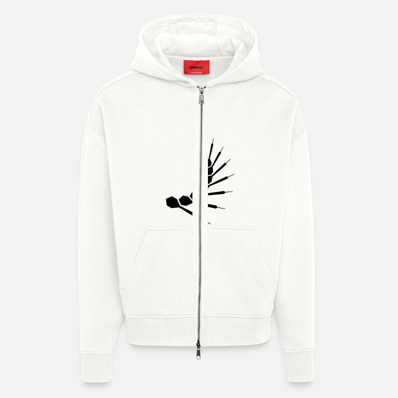 Dart Pattern - Zip Hoodie - made by SPREAD - OFF WHITE