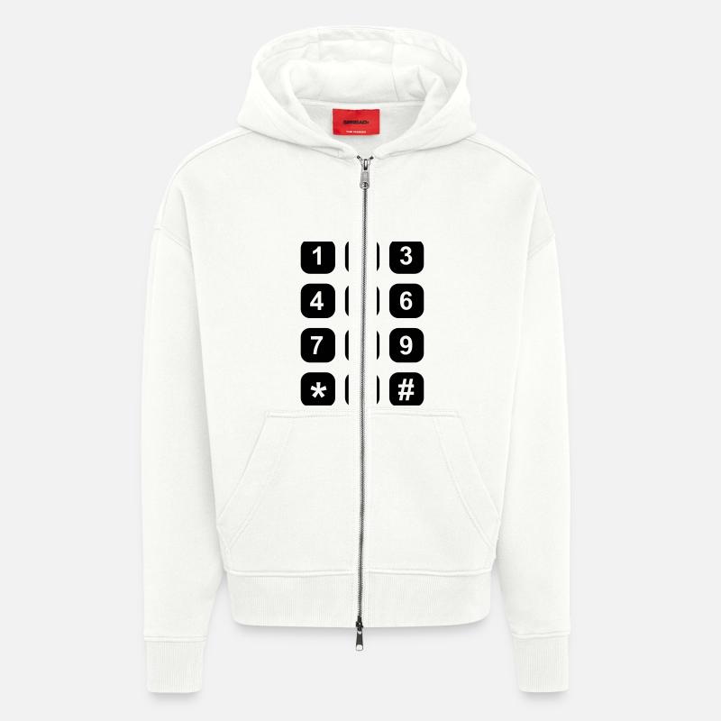 Telefon - Zip Hoodie - made by SPREAD - OFF WHITE