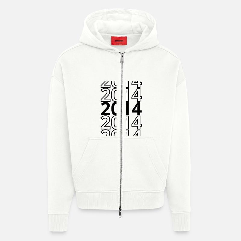 2014 2014 2014 - Zip Hoodie - made by SPREAD - OFF WHITE