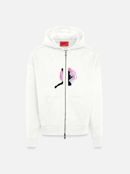 Eddy handball - Veste à capuche bio épaisse oversize fabriqué en UE - OFF WHITE