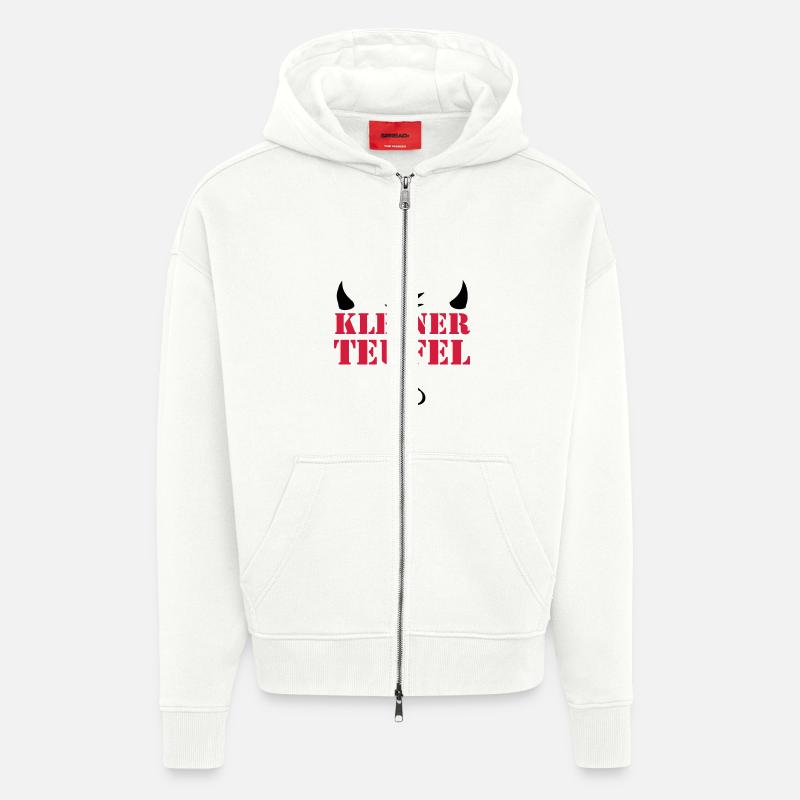 kleiner_teufel - Veste à capuche bio épaisse oversize fabriqué en UE - OFF WHITE