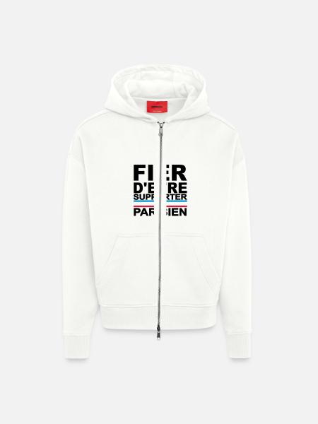 fier parisien noir 01 - Veste à capuche bio épaisse oversize fabriqué en UE - OFF WHITE
