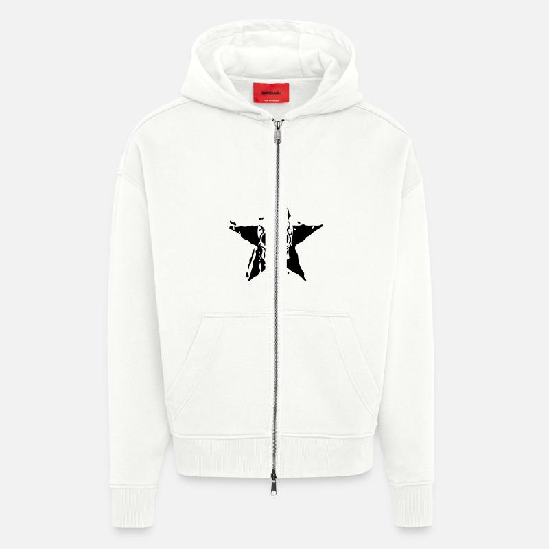 Todesstern Todes Kopf etoile2 - Zip Hoodie - made by SPREAD - OFF WHITE