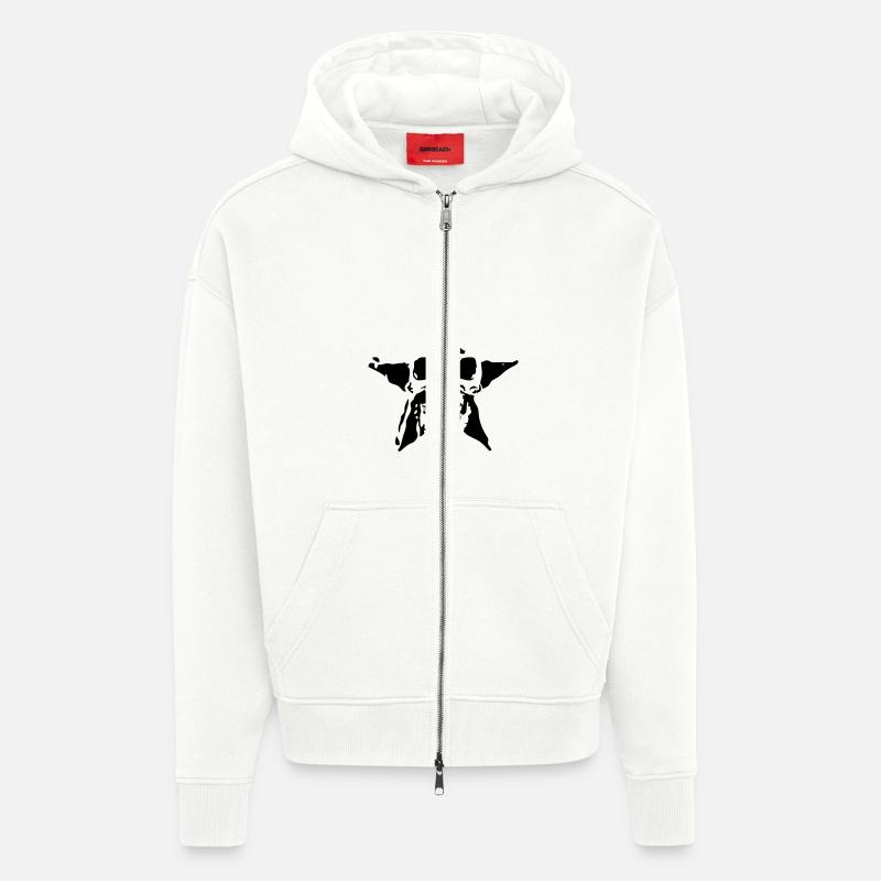 Todesstern Todes Kopf etoile8 - Zip Hoodie - made by SPREAD - OFF WHITE